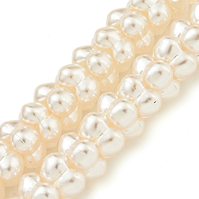 Transparent Spray Painted Glass Beads Strands GLAA-P066-01C-1