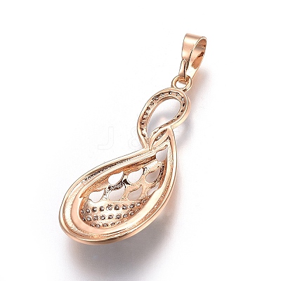 Brass Micro Pave Cubic Zirconia Jewelry Sets SJEW-F189-03KCG-1