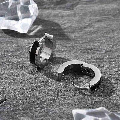 304 Stainless Steel Enamel Hoop Earrings EJEW-P300-03P-05-1
