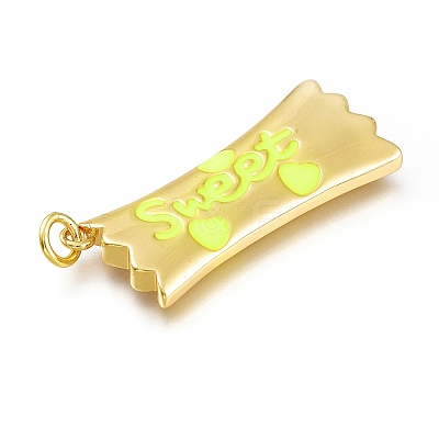 Real 18K Gold Plated Brass Enamel Pendants LS-KK-A150-06G-C-RS-1
