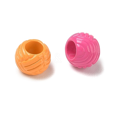 Baking Paint Opaque Acrylic European Beads AC-CBAC788-03-1