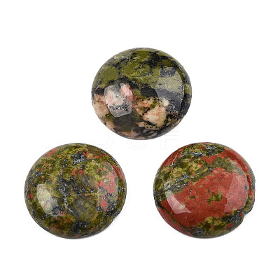 Natural Unakite Cabochons G-TAC0010-02A-1