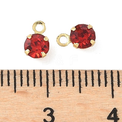 Brass Glass Charms KK-C097-08G-01-1