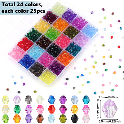 Transparent Acrylic Beads TACR-SP0001-26B-1