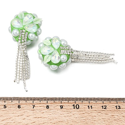 Handmade Polymer Clay Rhinestone Beads CLAY-Z006-02C-1