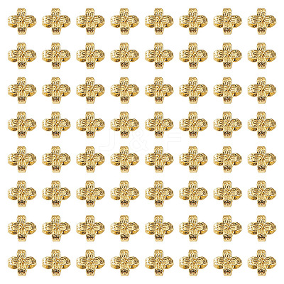 100Pcs Brass Beads KK-TA0008-91-1