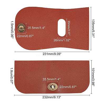 2Pcs 2 Style Alloy Twist Hasp FIND-WR0001-50A-1