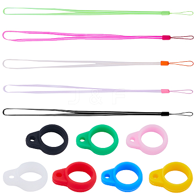 5 Strands Rubber Lanyard Straps DIY-GF0007-92-1