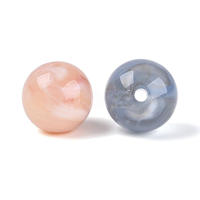 Two Tone Opaque Acrylic Beads OACR-Q205-05C-1