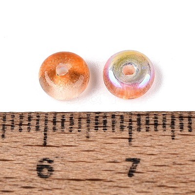 Baking Paint Electroplate Transparent Glass Beads EGLA-Q141-01A-A04-1