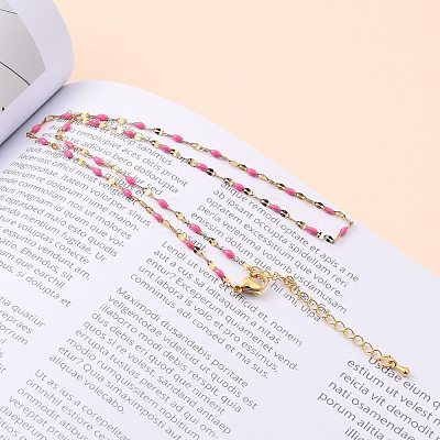 304 Stainless Steel Link Chain Necklaces NJEW-JN03084-03-1