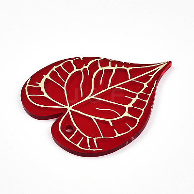 Transparent Printed Acrylic Pendants TACR-T028-33B-1