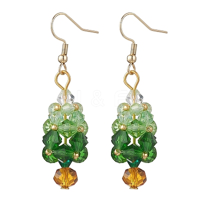 Stainless Steel Glass Dangle Earrings EJEW-MZ00607-1