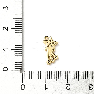 Brass Micro Pave Cubic Zirconia Charms KK-I276-43G-1
