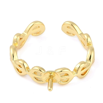 Brass Cuff Finger Ring Settings KK-L219-15A-G-1
