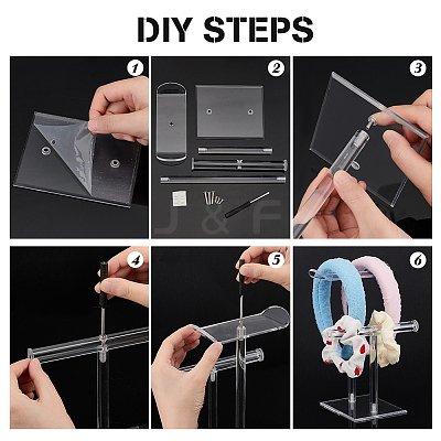 2-Tier Acrylic Headband Display Stands ODIS-WH0001-36-1