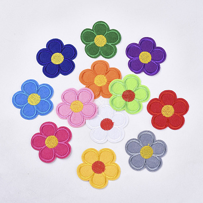 Computerized Embroidery Cloth Iron On/Sew On Patches AJEW-S076-012-1