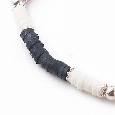 Handmade Polymer Clay Heishi Beaded Stretch Bracelets BJEW-JB06146-05-1