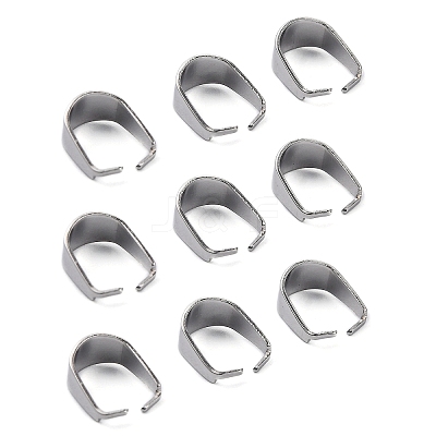 Tarnish Resistant 304 Stainless Steel Snap on Bails LS-STAS-R048-10x7mm-1