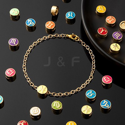 24Pcs 12 Style Brass Enamel Beads KK-LS0001-44-1
