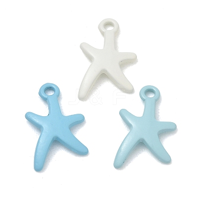 Spray Painted Alloy Pendants AL-CBA5D51-01B-1