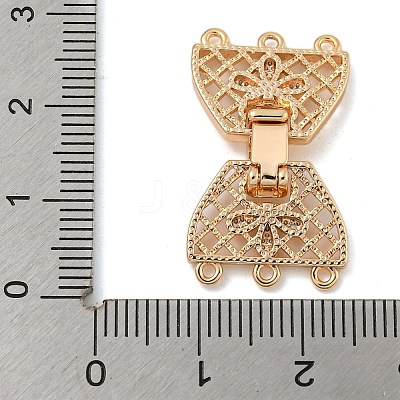 Brass Fold Over Clasps KK-N254-117G-02-1