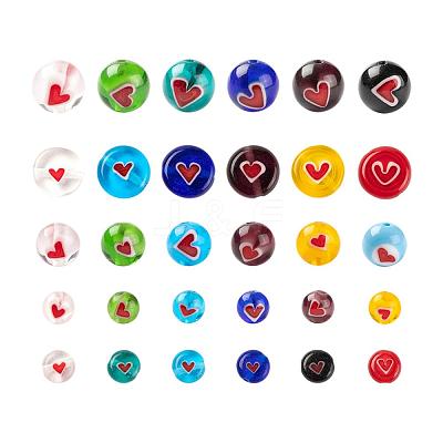360Pcs 5 Styles Handmade Lampwork Beads LAMP-LS0001-03-1
