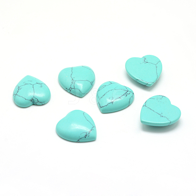 Dyed Synthetic Turquoise Gemstone Cabochons G-T029-23x25mm-04-1