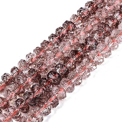 Crackle Transparent Glass Beads Strands GLAA-N068-03A-07-1