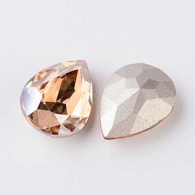 Faceted Teardrop K9 Glass Rhinestone Cabochons RGLA-I001-18x13mm-M-1