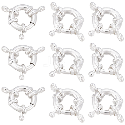 12Pcs Brass Spring Ring Clasps KK-BBC0024-17A-1