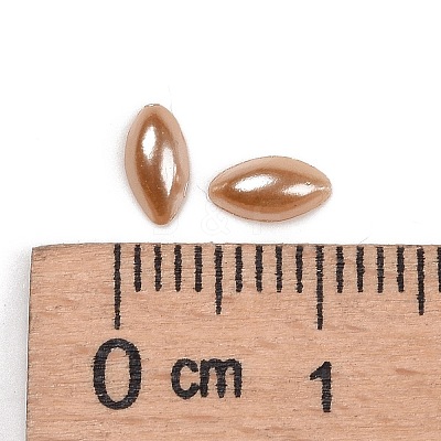 ABS Plastic Imitation Pearl Cabochons SACR-R756-6x3mm-Z49-1