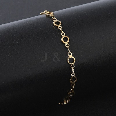 4.5MM 304 Stainless Steel Ring Link Chain Bracelets SA-CBA2696-24G-1