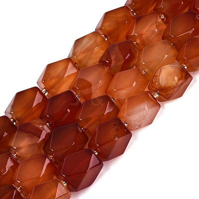 Dyed Natural Red Agate Beads Strands G-Q608-11C-1