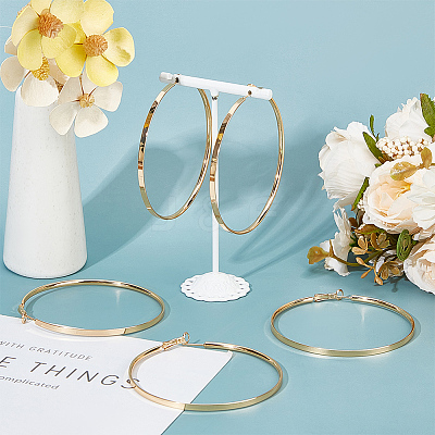 3 Pairs Brass Hoop Earrings for Women EJEW-BBC0001-66G-05-1