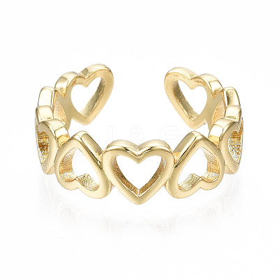 Brass Cuff Rings RJEW-Q161-025-NF-1