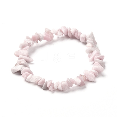 Natural Pink Opal Chip Beads Stretch Bracelets BJEW-JB06618-1