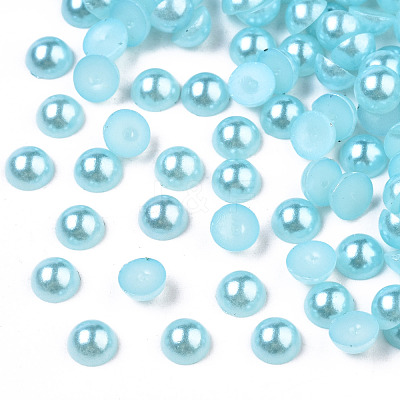 10000pcs ABS Plastic Imitation Pearl Cabochons SACR-S738-4mm-Z19-1