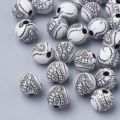 Craft Style Acrylic Beads X-MACR-Q226-05B-8mm-1