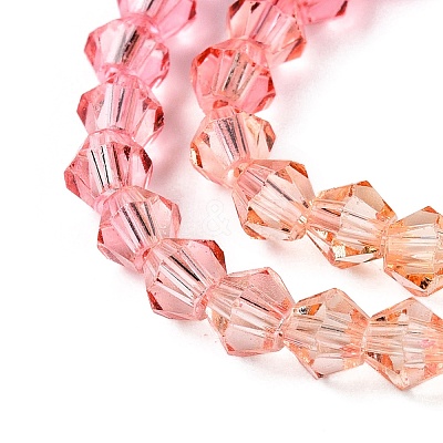Gradient Color Baking Paint Glass Bead Strands DGLA-A039-T2mm-A03-1