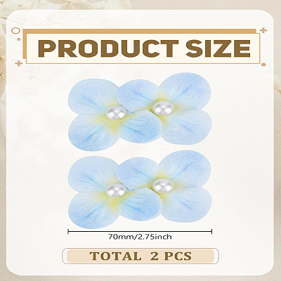 2Pcs Cloth Flower Alligator Hair Clips PHAR-LP0002-29A-1