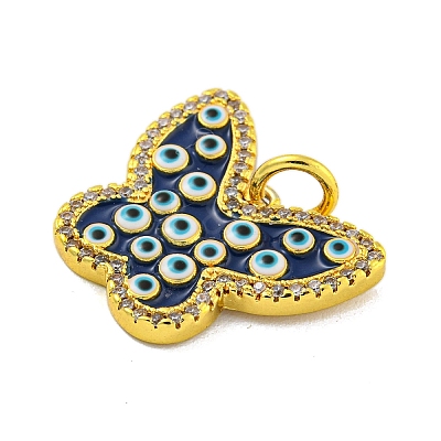 Brass Micro Pave Clear Cubic Zirconia Pendants KK-R159-15G-01-1