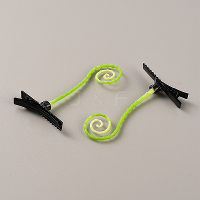 Bean Sprout Plastic Alligator Hair Clips PHAR-WH0017-05R-1