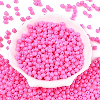 Opaque Baking Paint Glass Beads DGLA-T004-02J-1
