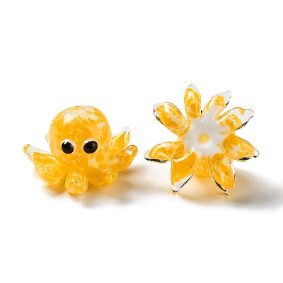 Handmade Bumpy Lampwork Beads Strands LAMP-N021-37D-01-1