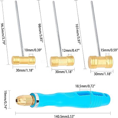 Brass Jewelry Hammers Set TOOL-WH0019-84-1