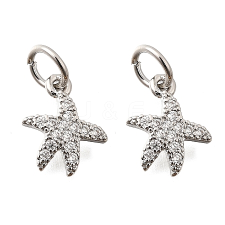 Brass Micro Pave Cubic Zirconia Pendants KK-K300-11P-1