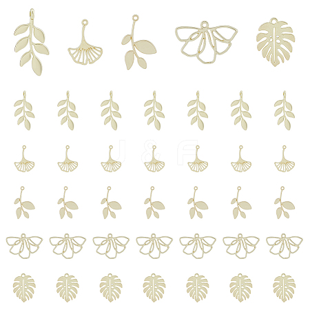 40Pcs 5 Style Alloy Pendants PALLOY-DC0001-03-1