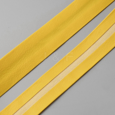 2M Flat PU Leather Folded Edge Band LC-WH0013-01E-1
