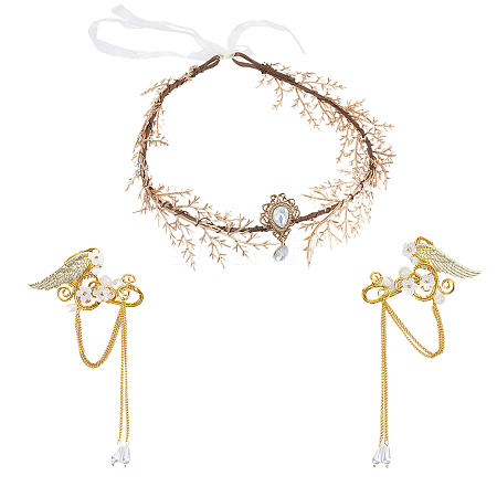 Alloy & Brass Resin Wedding Party Jewelry Sets SJEW-HY0001-02-1